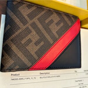 Men’s Fendi bifold print wallet